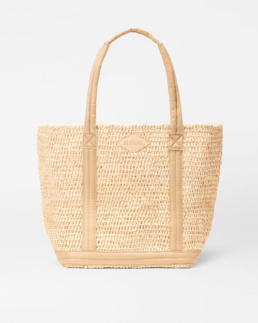 Raffia/Camel Medium Raffia Tote