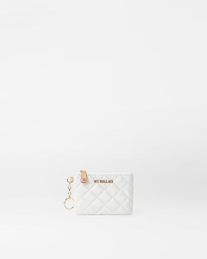 Pearl Metallic Flat Metro Key Pouch