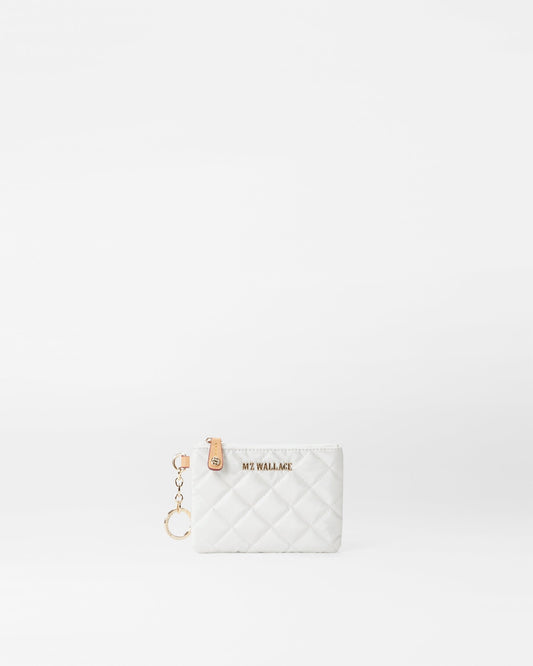 Pearl Metallic Flat Metro Key Pouch