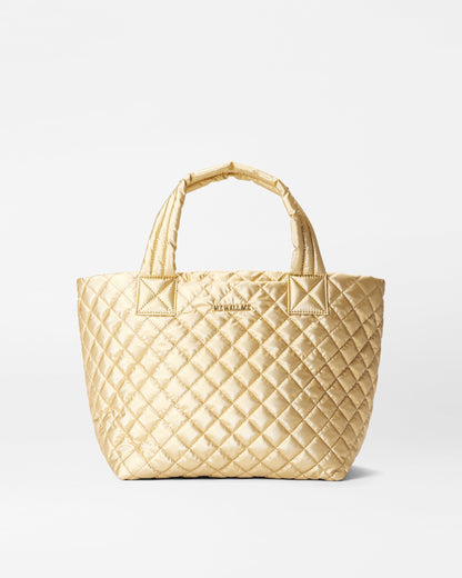 Light Gold Pearl Metallic Small Metro Tote Deluxe