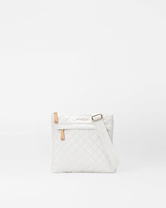 Pearl Metallic Metro Flat Crossbody