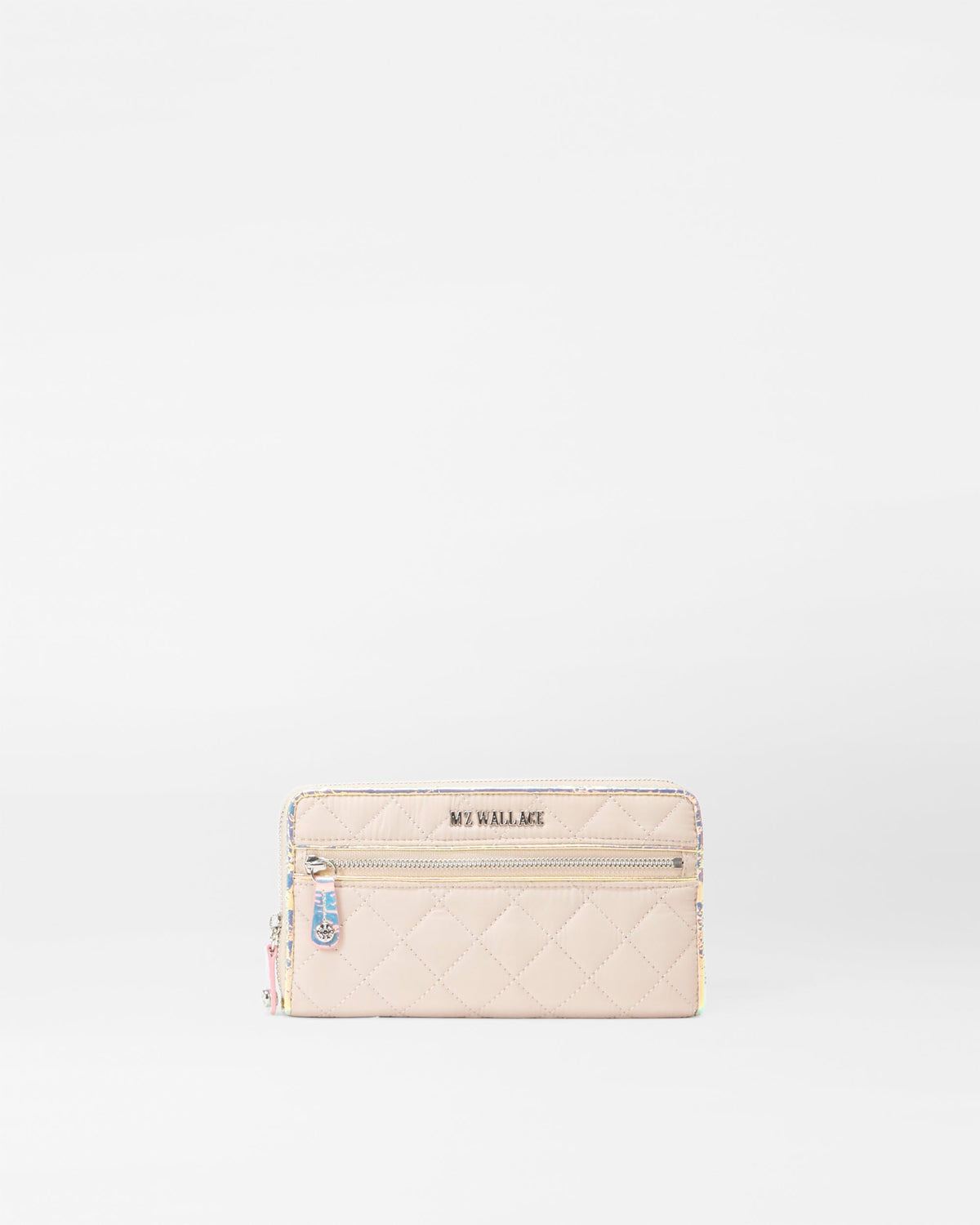 Mushroom/Pink Opal Leather Crosby Long Wallet