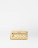 Light Gold Pearl Metallic Long Crosby Wallet