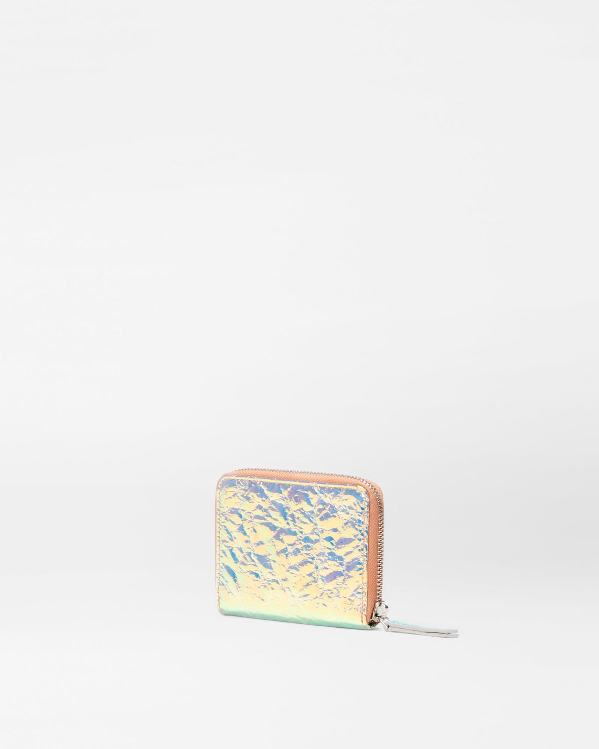 Pink Opal Leather Small Zip Round Wallet