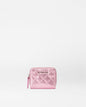Rose Metallic Leather Small Zip Round Wallet