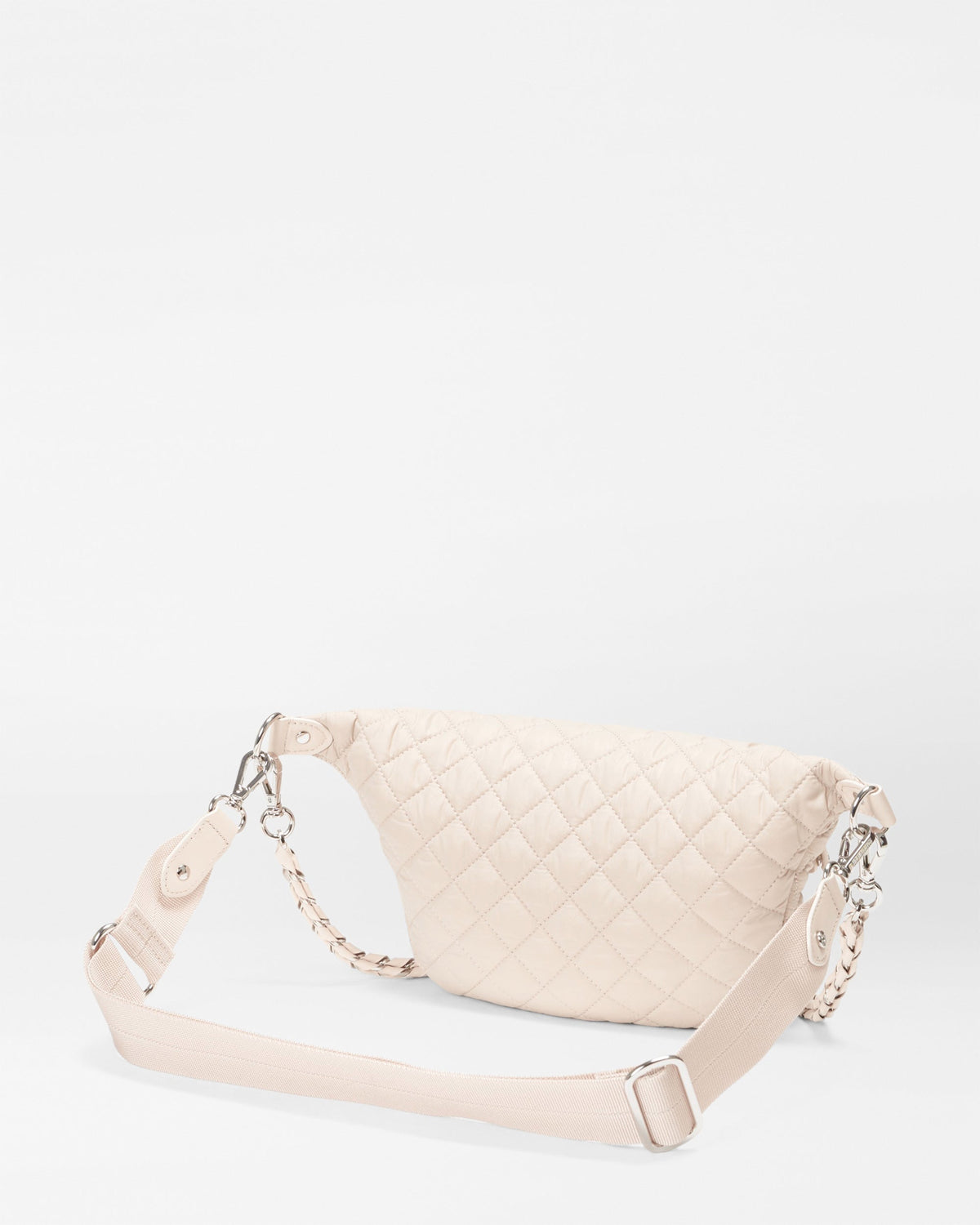 Mushroom/Pink Opal Leather Small Crosby Sling