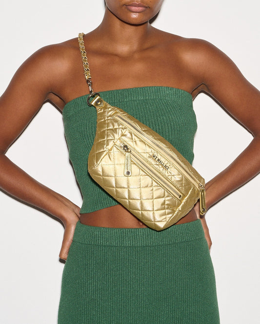 Light Gold Pearl Metallic Small Crosby Crossbody Sling