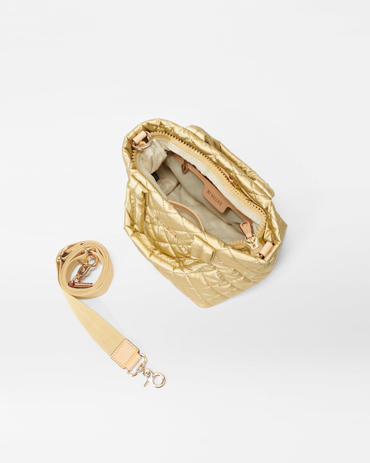 Light Gold Pearl Metallic Micro Metro Tote Deluxe