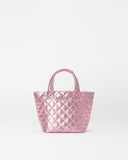 Rose Metallic Leather Micro Metro Tote Deluxe