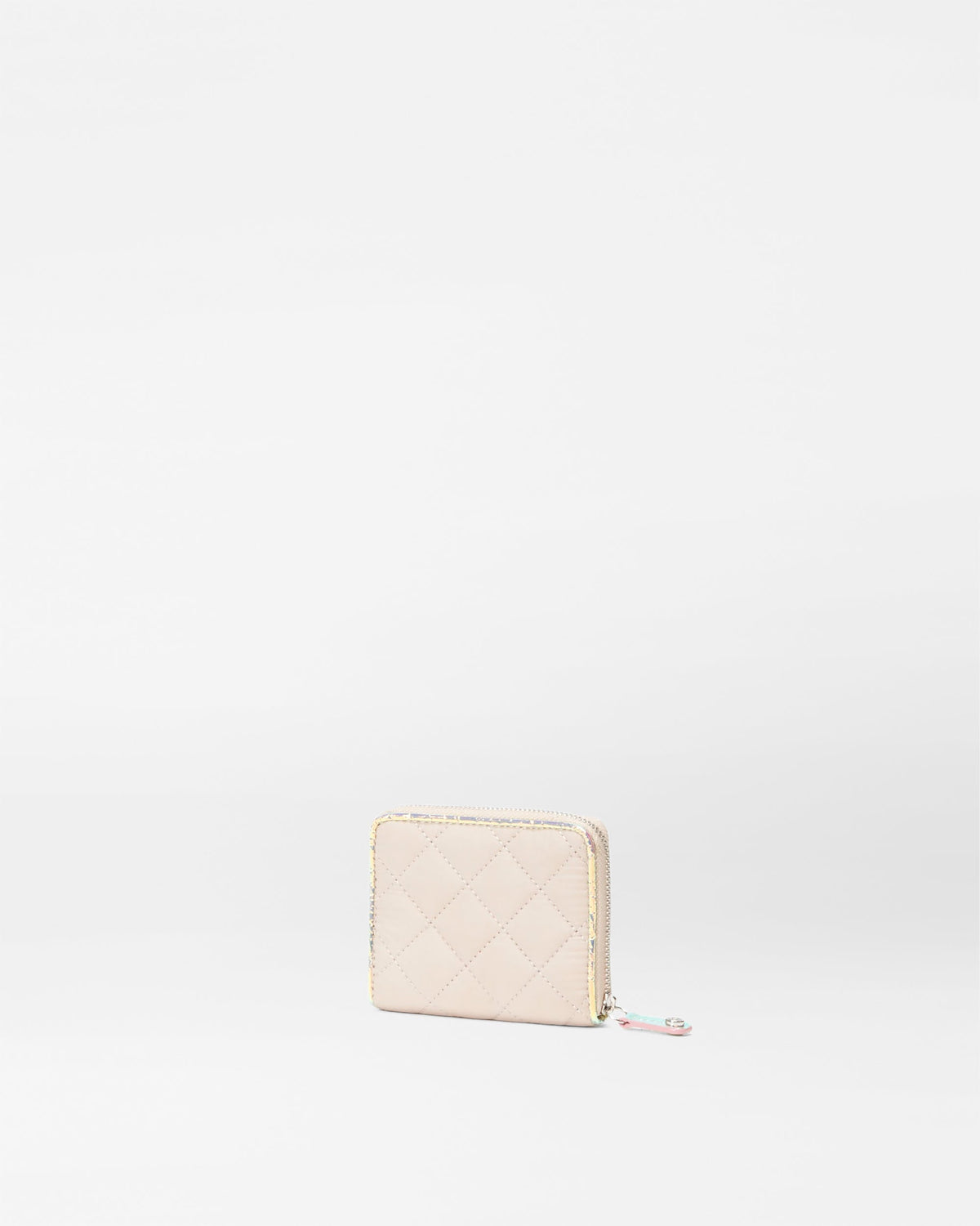 Mushroom/Pink Opal Leather Small Crosby Wallet