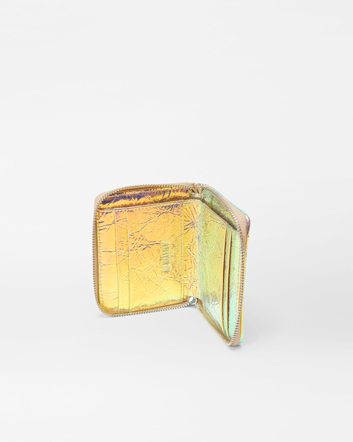 Mushroom/Pink Opal Leather Small Crosby Wallet