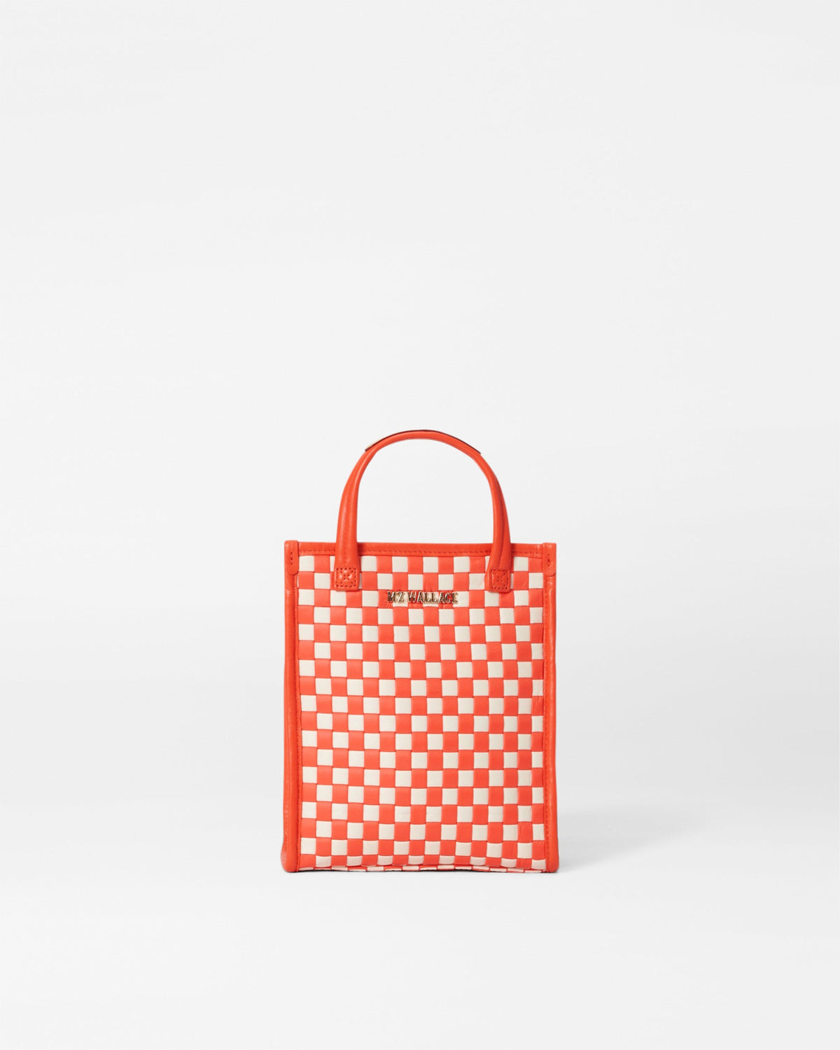 Sandshell/Poppy Woven Micro Woven Box Tote