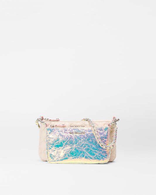 Mushroom/Pink Opal Leather Crosby Convertible Crossbody