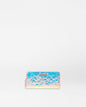 Pink Opal Leather Long Zip Round Wallet