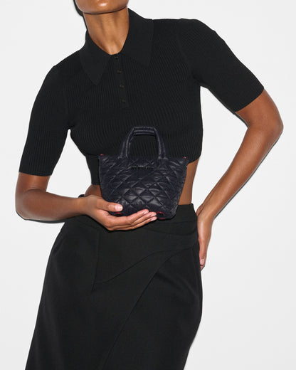 Black Petite Metro Tote Deluxe