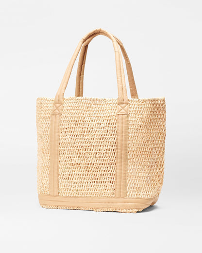 Raffia/Camel Medium Raffia Tote