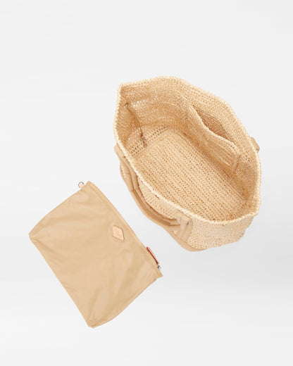 Raffia/Camel Medium Raffia Tote