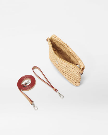 Raffia/Camel Raffia Convertible Crossbody